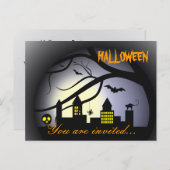 ハローウィンパーティ招待状 インビテーションポストカード (正面/裏面)