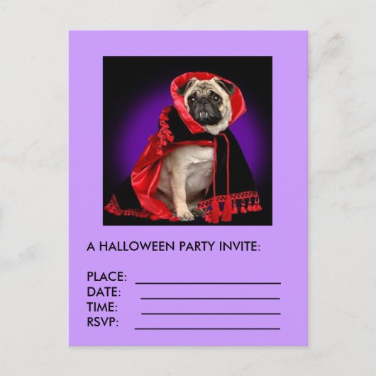 ハローウィンパーティ招待状 インビテーションポストカード (正面)