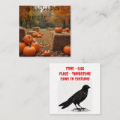 ハローウィンパーティ招待状 エンクロージャーカード (正面/裏面)