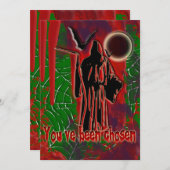 ハローウィンパーティ招待状-カスタマイズテンプレート 招待状 (正面/裏面)