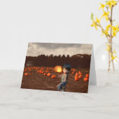 ハローウィンパーティ招待状。カード カード (黄色い花)