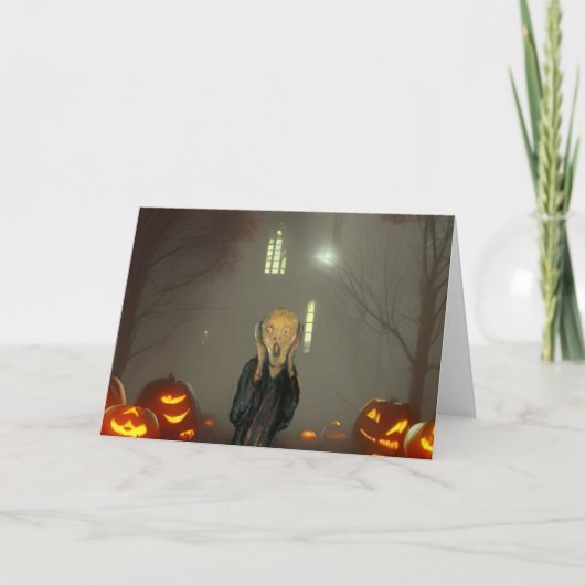 ハローウィンパーティ招待状。カード カード (正面)