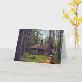 ハローウィンパーティ招待状。カード カード (黄色い花)