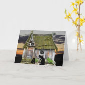 ハローウィンパーティ招待状。カード カード (黄色い花)