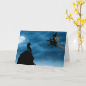 ハローウィンパーティ招待状。カード カード (黄色い花)