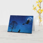 ハローウィンパーティ招待状。カード カード (黄色い花)