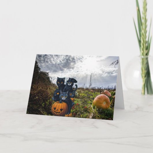 ハローウィンパーティ招待状。カード カード (正面)