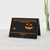 ハローウィンパーティ招待状。カード カード (裏面)