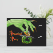 ハローウィンパーティ招待状 – グリーンウィッチハンド 招待状 (スタンド正面)