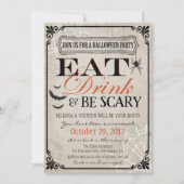 ハローウィンパーティ招待状、ハロウィーン誕生日 招待状 (正面)