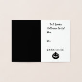 ハローウィンパーティ招待状 |パンプキ不気味ン顔 箔カード (内部)