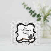 ハローウィンパーティ招待状 – フクロウ 招待状 (スタンド正面)