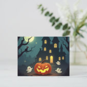 ハローウィンパーティ招待状 ポストカード (スタンド正面)
