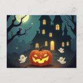 ハローウィンパーティ招待状 ポストカード (正面)