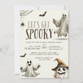 ハローウィンパーティ招待状、幽霊カボチャの衣装 招待状 (正面)