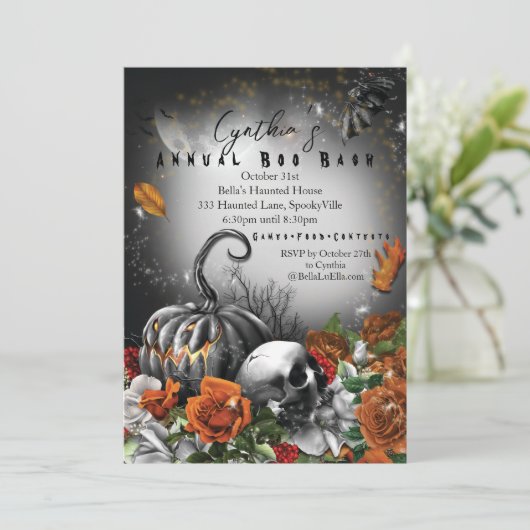 ハローウィンパーティ招待状 招待状 (スタンド正面)