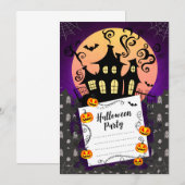 ハローウィンパーティ招待状 招待状 (正面/裏面)