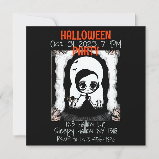 ハローウィンパーティ招待状 招待状 (正面)