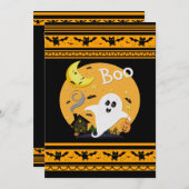 ハローウィンパーティ招待状 招待状 (正面/裏面)