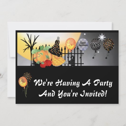 ハローウィンパーティ招待状 招待状 (正面)