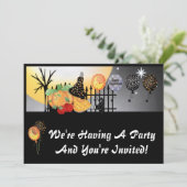 ハローウィンパーティ招待状 招待状 (スタンド正面)