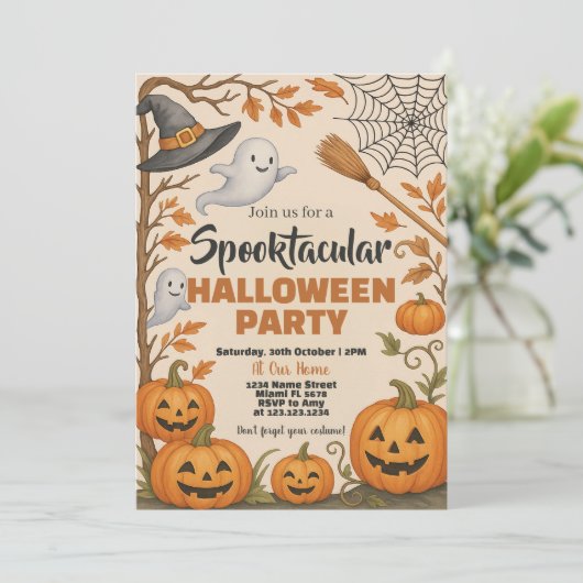 ハローウィンパーティ招待状 招待状 (スタンド正面)