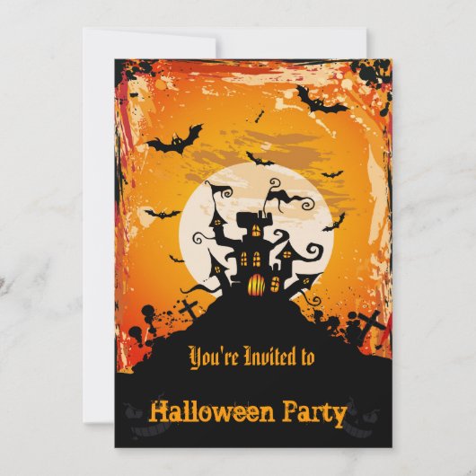 ハローウィンパーティ招待状 招待状 (正面)