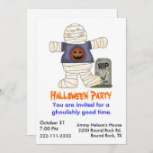 ハローウィンパーティ招待状 招待状 (正面/裏面)