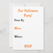 ハローウィンパーティ招待状 招待状 (裏面)