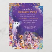 ハローウィンパーティ招待状 招待状 (正面/裏面)