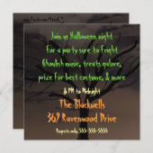 ハローウィンパーティ招待状 招待状 (正面/裏面)