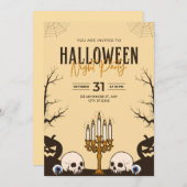 ハローウィンパーティ招待状 招待状 (正面/裏面)