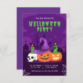 ハローウィンパーティ招待状 招待状 (正面/裏面)