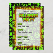 ハローウィンパーティ招待状 招待状 (正面/裏面)