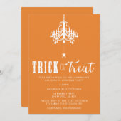 ハローウィンパーティ招待 – エレガント大人招待状 招待状 (正面/裏面)
