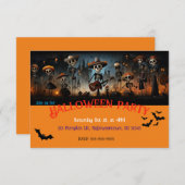 ハローウィンパーティ招待 サンキューカード (正面/裏面)