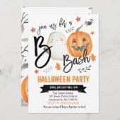 ハローウィンパーティ招待，ブーバッシュ招待状 招待状 (正面/裏面)