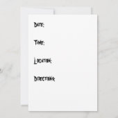 ハローウィンパーティ招待 招待状 (裏面)