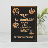 ハローウィンパーティ招待 招待状 (スタンド正面)