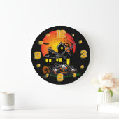 ハローウィンパーティ時間 ラージ壁時計 (ホーム)