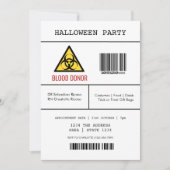 ハローウィンパーティ有害血液供与体 招待状 (正面)
