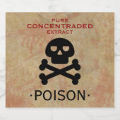 ハローウィンパーティ毒 リキュールボトルラベル (シングルラベル)