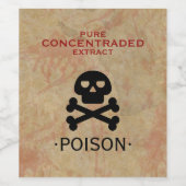 ハローウィンパーティ毒 ワインラベル (シングルラベル)