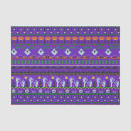 ハローウィンパーティ物 – パープル編み物パターン 薄葉紙