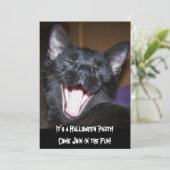 ハローウィンパーティ猫招待状 招待状 (スタンド正面)