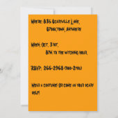 ハローウィンパーティ猫招待状 招待状 (裏面)