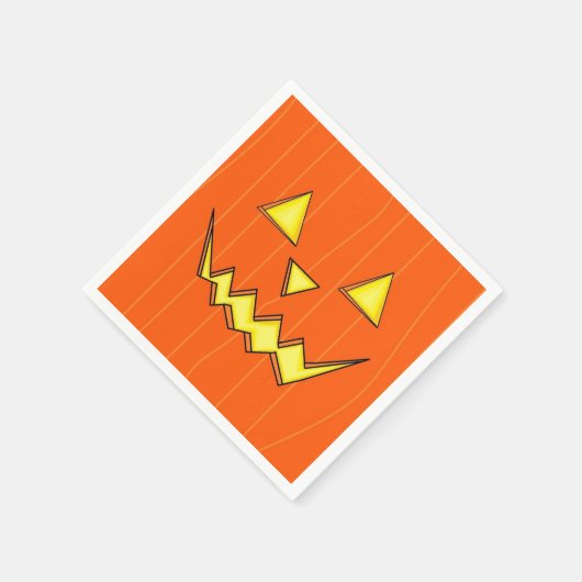 ハローウィンパーティ用ジャックオランタンナプキン スタンダードカクテルナプキン (角)
