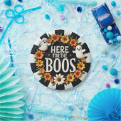 ハローウィンパーティ用品「Here for the Boos」 ペーパープレート (パーティー)