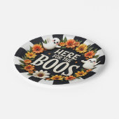 ハローウィンパーティ用品「Here for the Boos」 ペーパープレート (アングル)