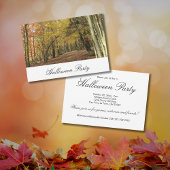 ハローウィンパーティ秋フォト自然シーン 招待状
